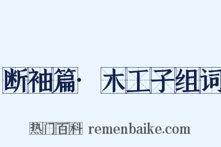 断袖篇·木工子组词是什么意思的图片